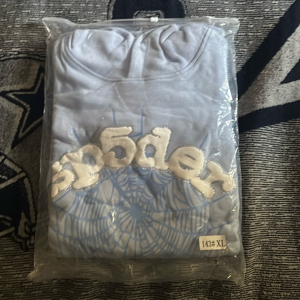 Blue spider hoodie